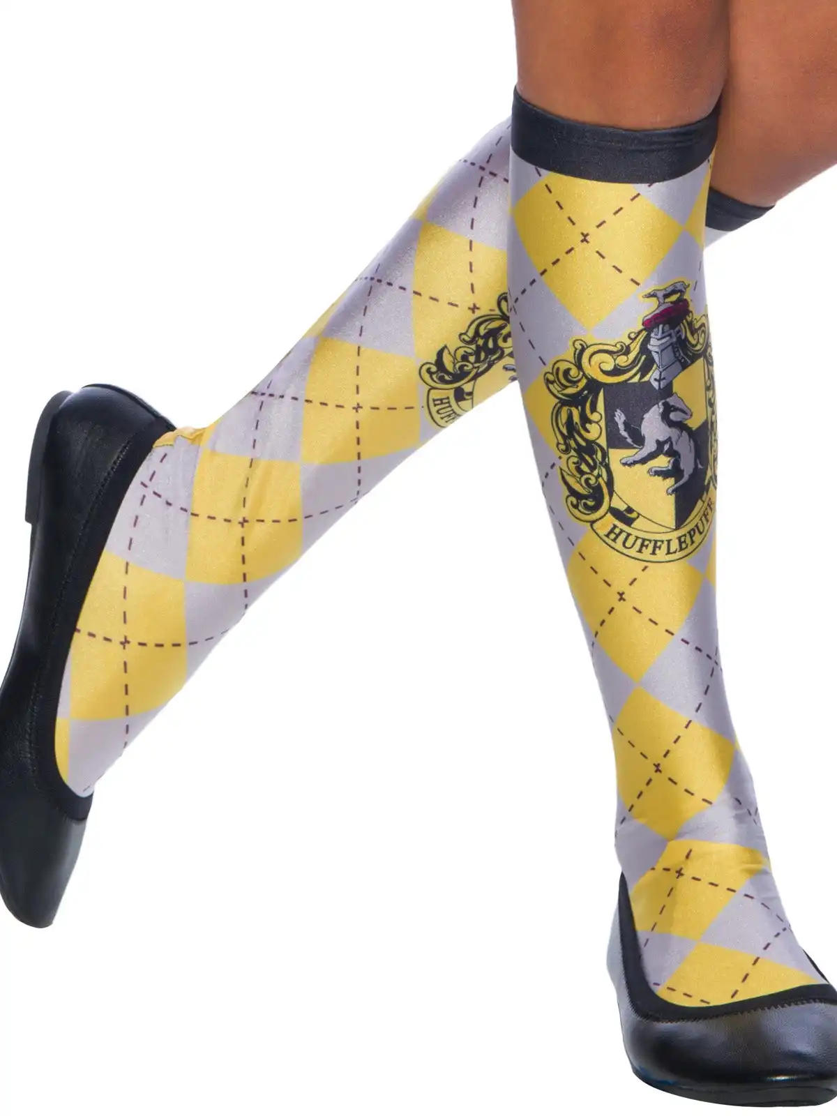 Harry Potter Hufflepuff Knee High Socks Kids/Child Dress Up Party Costume 6-11