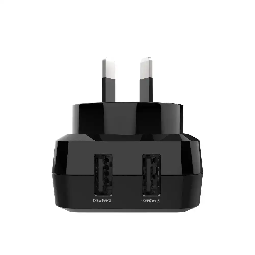 Laser Dual USB Wall Charger With 3 In 1 Micro/8 Pin/USB-C Phone Charging Cable