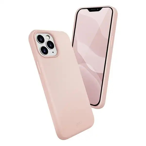 Uniq Lino Hue Silicone Armour Case Protective Cover For Apple iPhone 12 Pro Pink