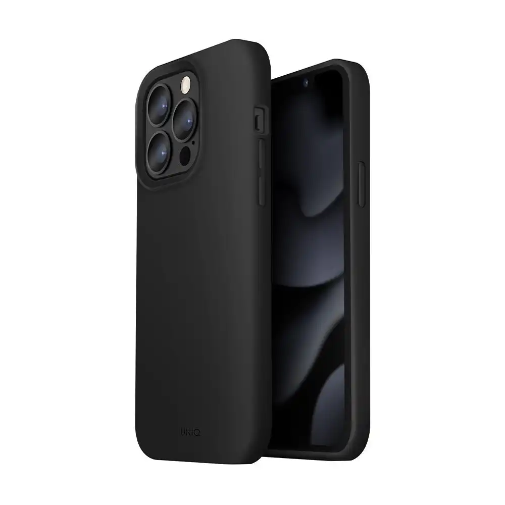 Uniq Lino Silicone Mobile Case Protective Cover For Apple iPhone 13 Pro Max BLK