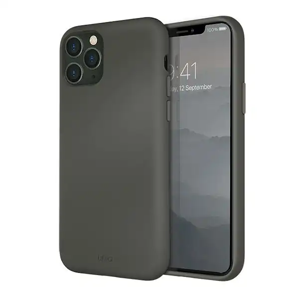 Uniq Lino Hue Protective Mobile Case Silicone Cover For Apple iPhone 11 Pro Grey