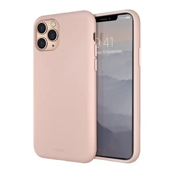 Uniq Lino Hue Protective Mobile Case Silicone Cover For Apple iPhone 11 Pro Pink