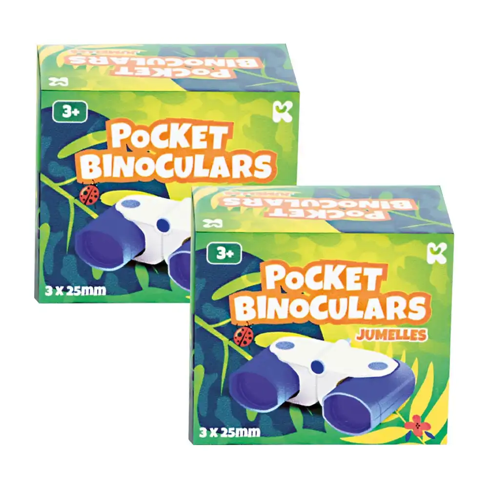 2x Magnoidz Pocket Folding Binoculars Portable Outdoor Fun Play Toy Kids 3+ Blue