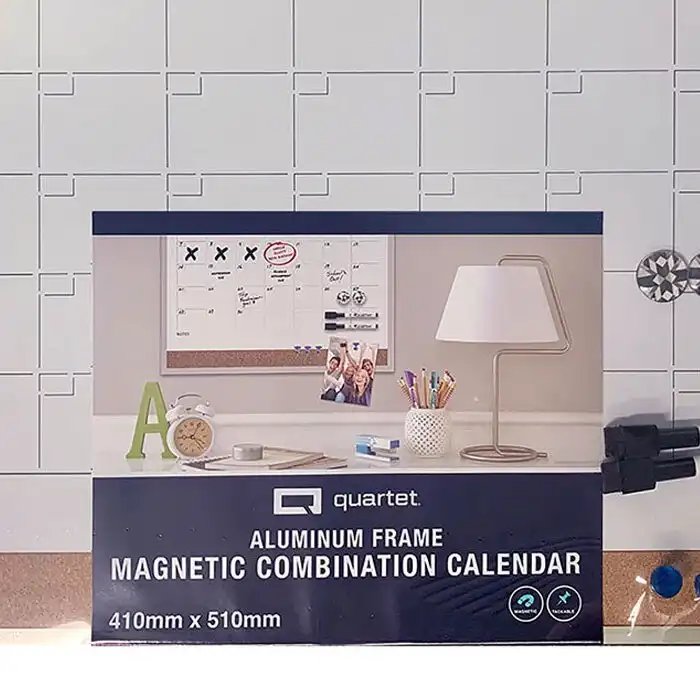 Quartet Magnetic Combination Monthly Calendar Board Home/Office/School w/Markers