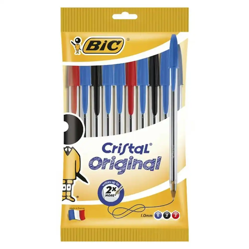 120pc Bic Cristal Original Ballpoint Pen Office Writing Ballpen 1mm Nib Assort.