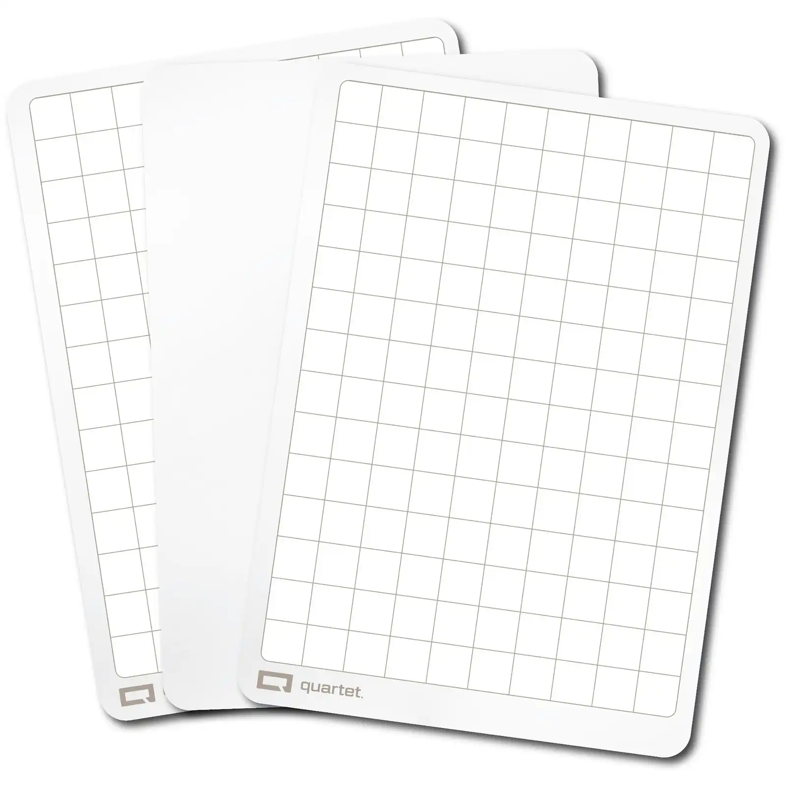 30PK Quartet Flex Double-Sided Board A4 Grid/Plain Frameless Gloss Whiteboard