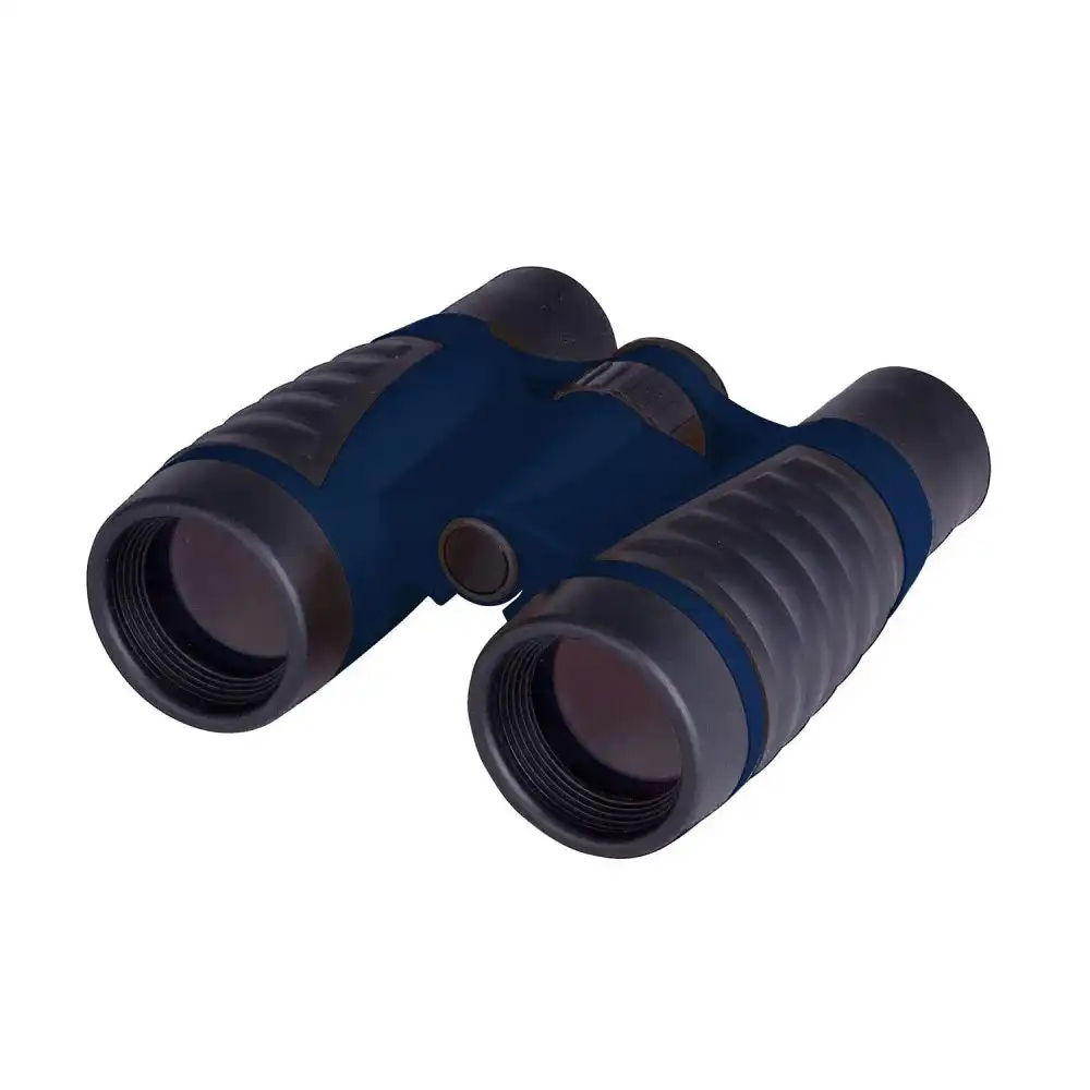 Laser Kids Rubberised Pocket 4x30 Magnification Binoculars w/Pouch Blue 13cm