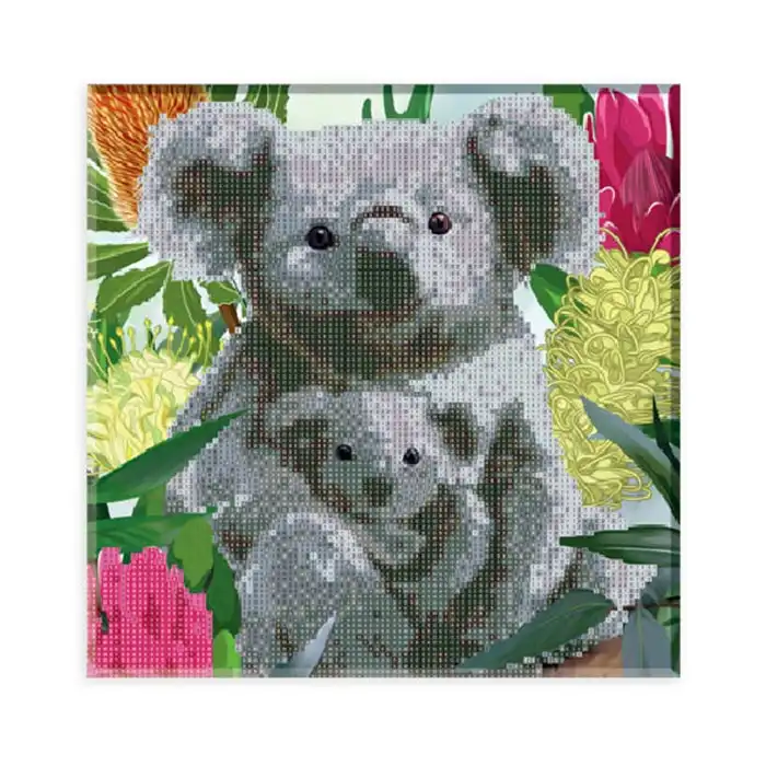 Art Maker Crystal Creations Canvas: Koala and Joey Craft Activity Kit 14y+