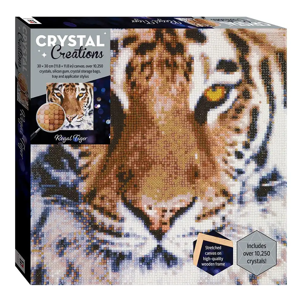 Art Maker Crystal Creations Canvas: Regal Tiger Craft Activity Kit 14y+