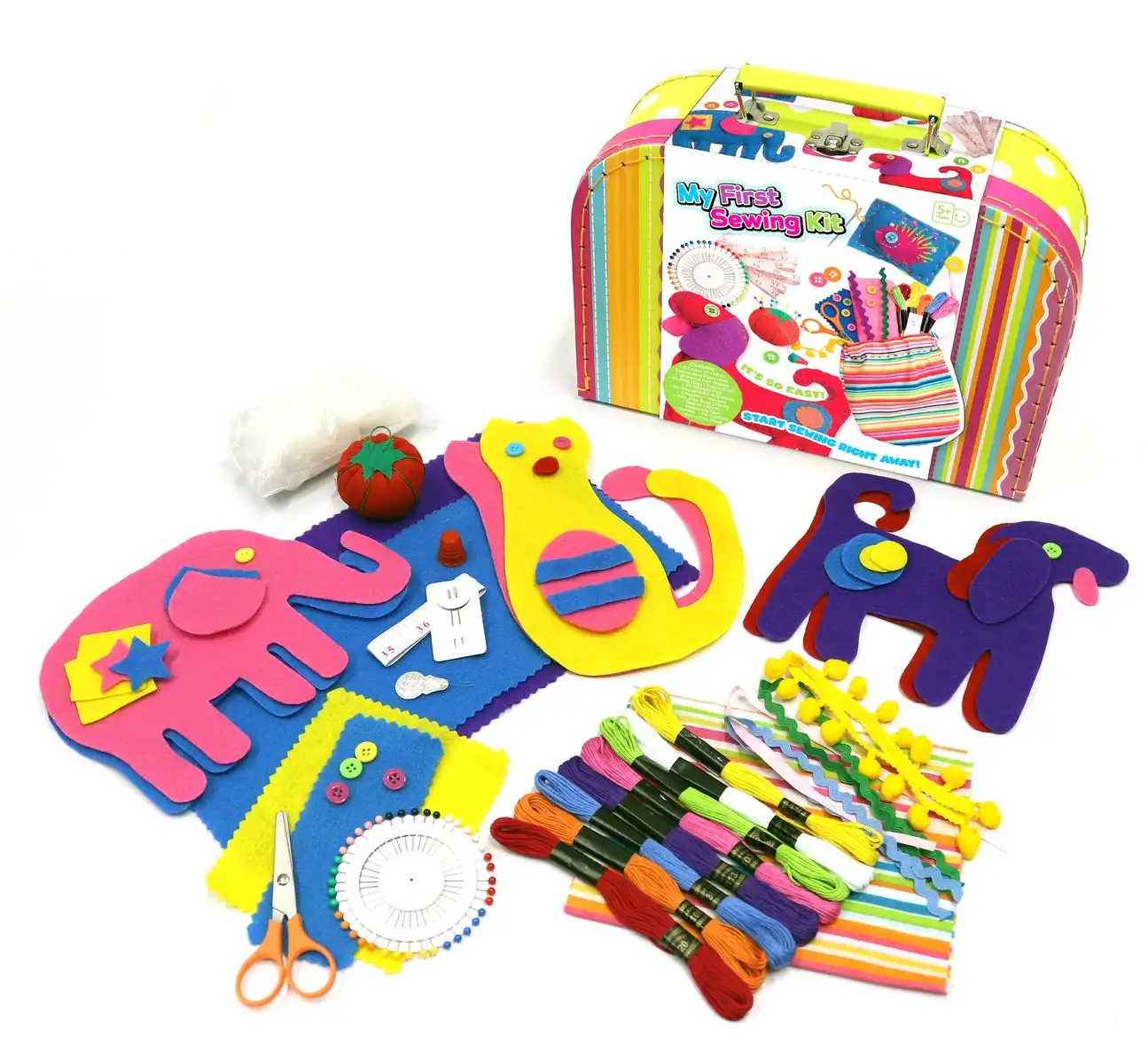 Kaper Kidz My First Sewing Kit DIY Kids/Children Craft Felt/Scissors/Thread Set