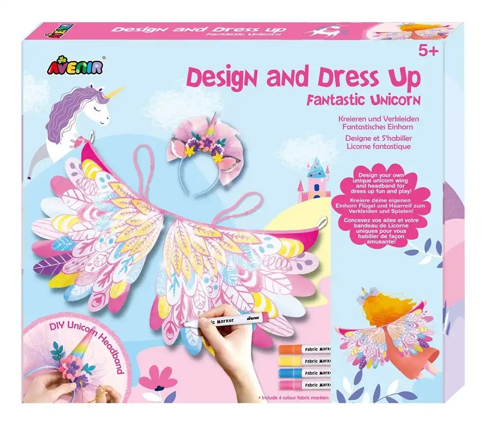 Avenir Design & Dress Up Fantastic Unicorn Kids Activity Pretend Play Toy 5y+