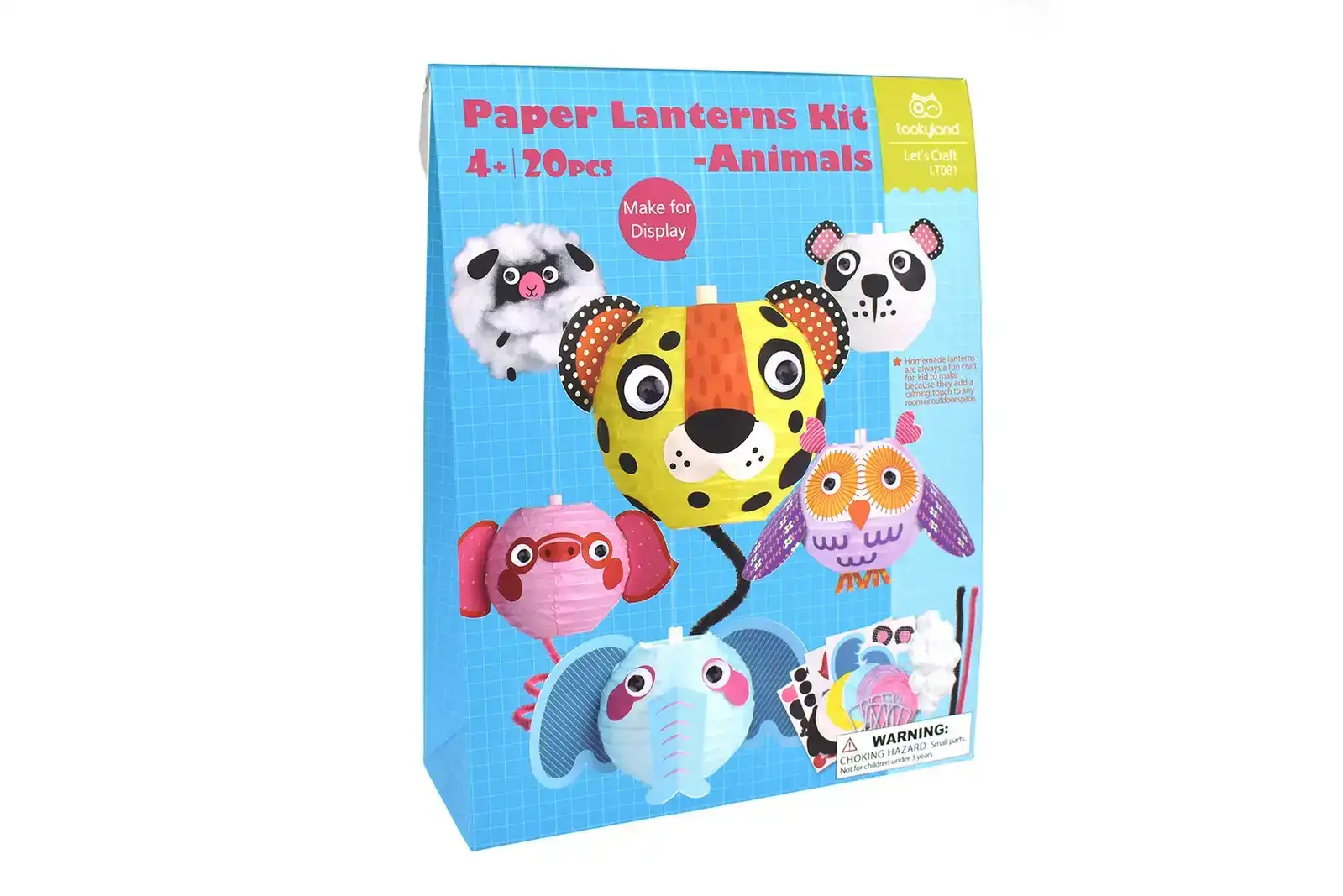20pc Tookyland Kids Animal Paper Lanterns Craft Kit Activity Fun Play Toy 4+
