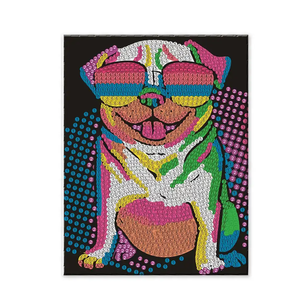 Curious Craft Sequin Sparkles: Pug Life Craft Activity Kit Art Project 6y+