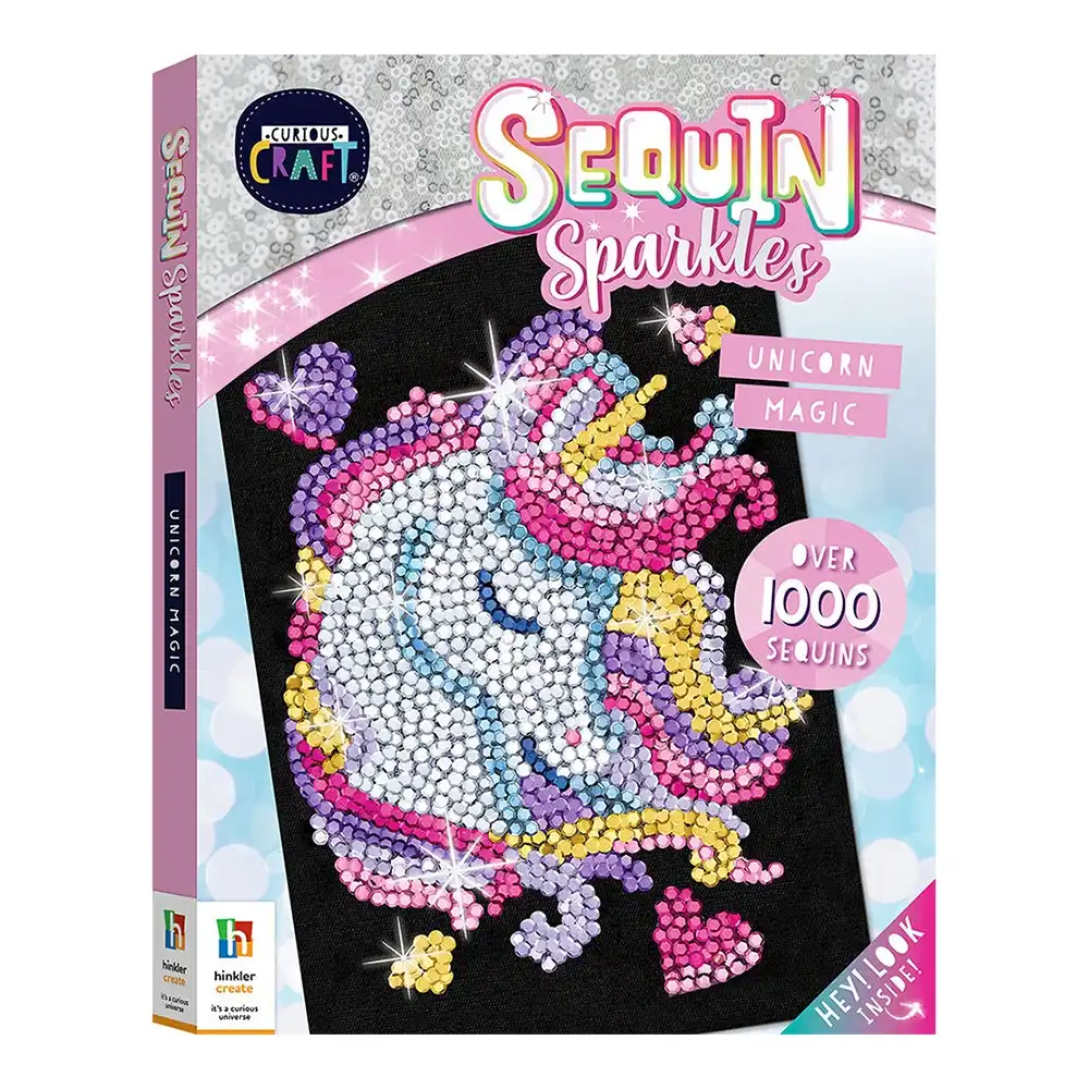 Curious Craft Sequin Sparkles: Unicorn Magic Craft Activity Kit Project 6y+