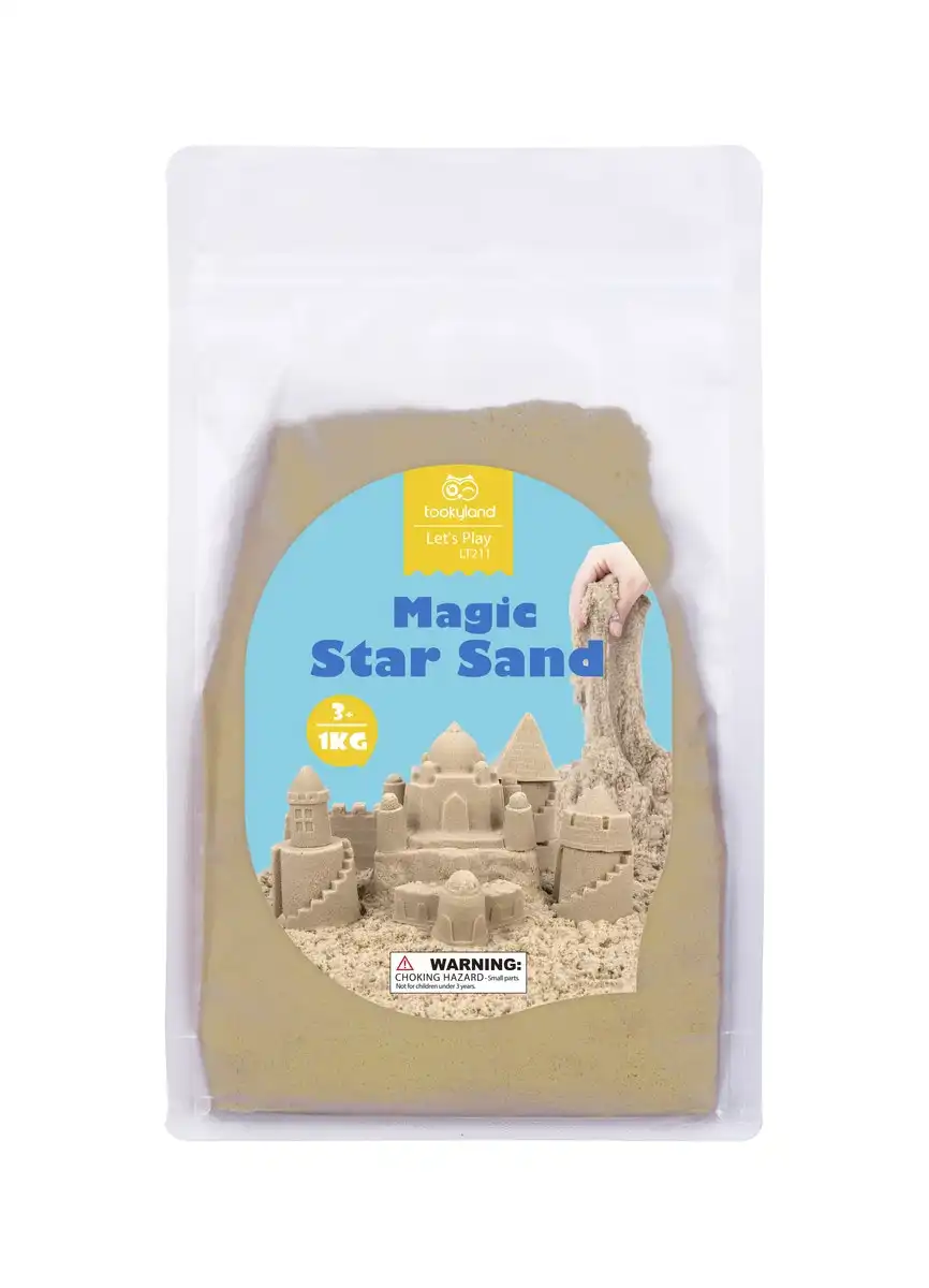 Tookyland 1kg Magic Star Sensory Sand Outdoor Art/Craft Activity Building Toy 3+