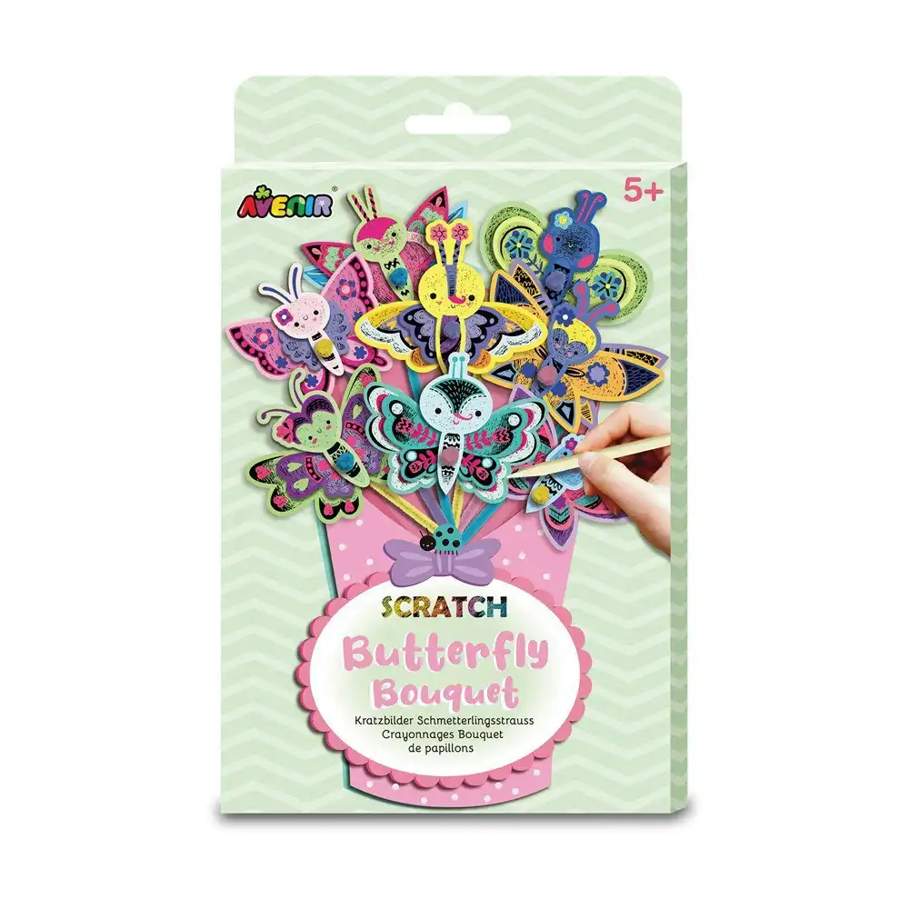 Avenir Scratch Butterfly Bouquet Creative Art/Craft Kids/Toddler Activity 5y+