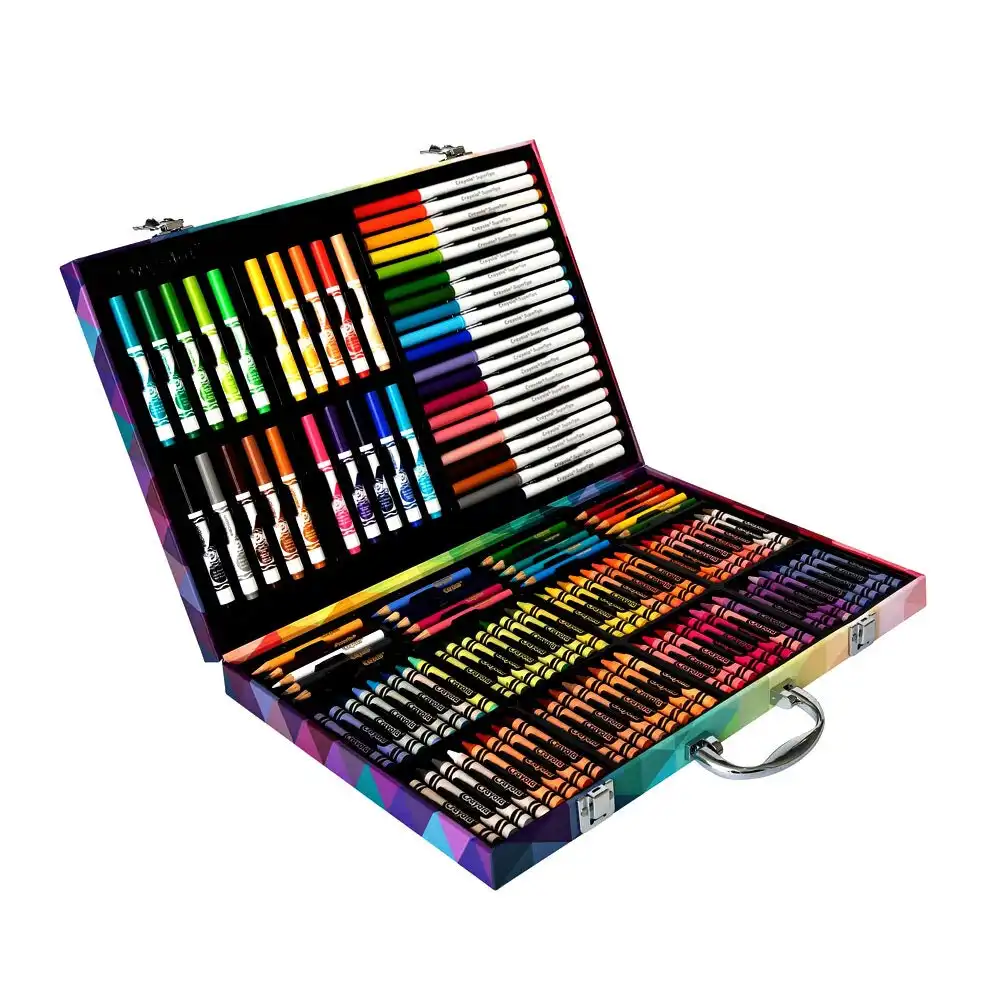 140pc Crayola Inspiration Art Portable Case Set w/ Pencils/Markers For Kids 5+