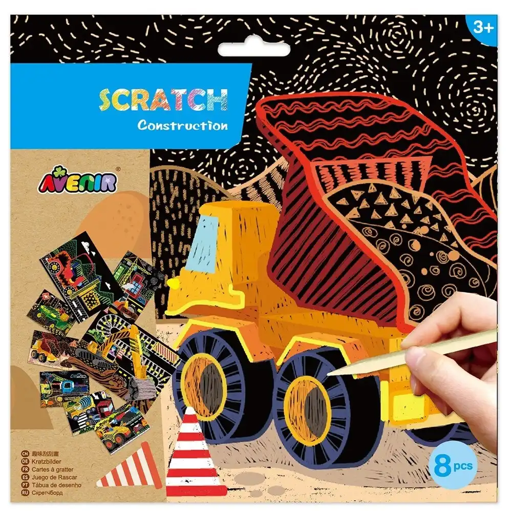 Avenir Scratch Construction Paper Art/Craft Kids/Children Fun Activity Toy 3y+