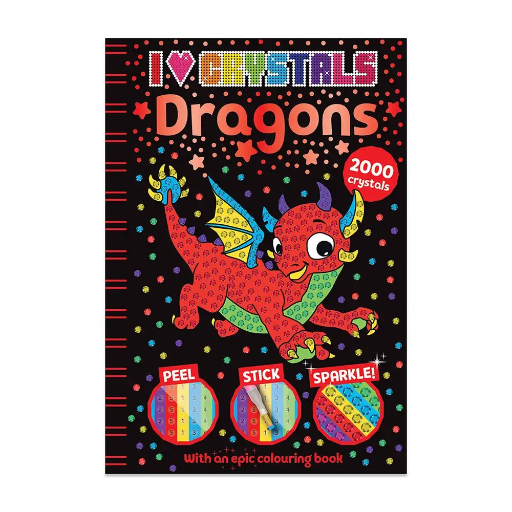 Bookoli I Love Crystals: Dragons Crystal Art Activity Book Hobby Project