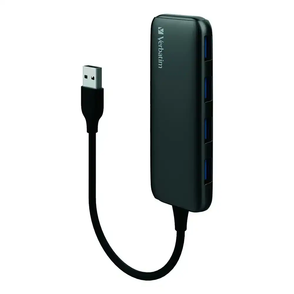 Verbatim USB-A 3.1 Hub Port Adapter/Connector Dock For PC/Laptop/Computer Grey