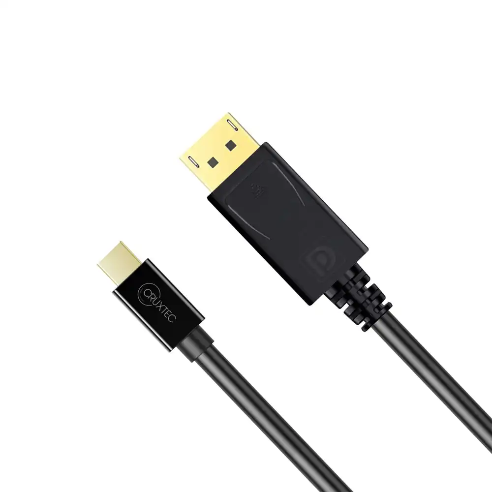 Cruxtec MD8K-02-BK Mini Displayport Male To Displayport Male Cable 2m Black
