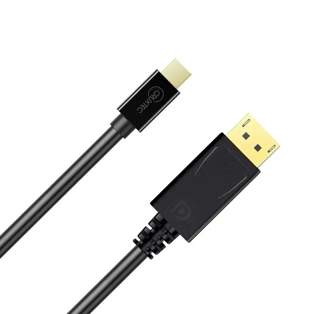 Cruxtec MD8K-02-BK Mini Displayport Male To Displayport Male Cable 2m Black