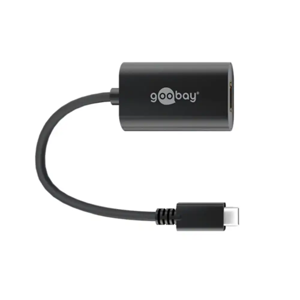 Goobay 20cm USB-C to HDMI Adapter Connector 4k 60Hz Cable For Laptop/PC Black