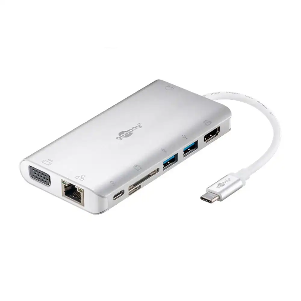 Goobay USB-C Premium Multiport Adapter Hub Triple Screen/Ultra 4K HDMI/Ethernet