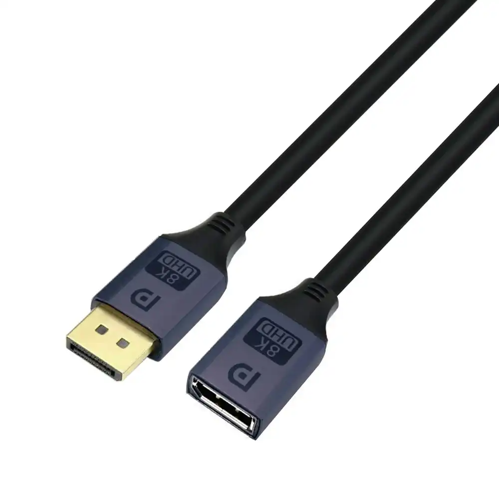 Cruxtec Displayport1.4 Extension 8K Resolution 60Hz Cable 1m Male to F Black
