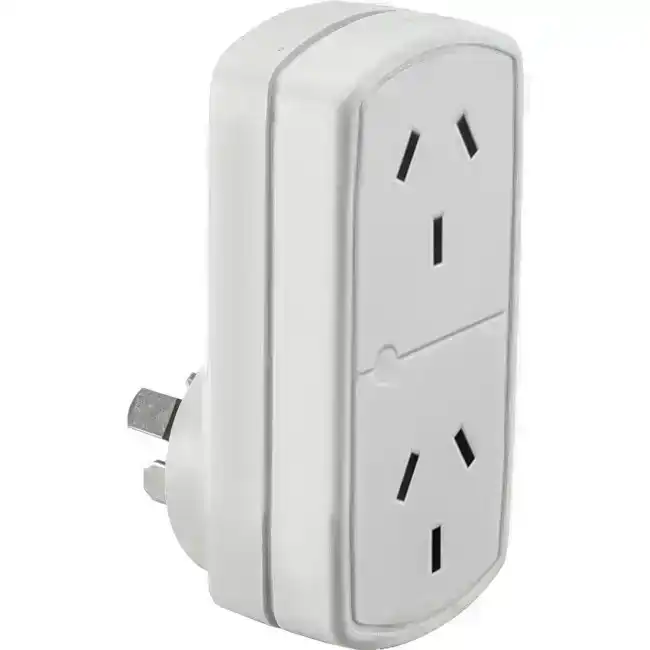 4x 10A Mains Power Twin/Double Adaptor Vertical Powerpoint Wall Plug Adapter AU