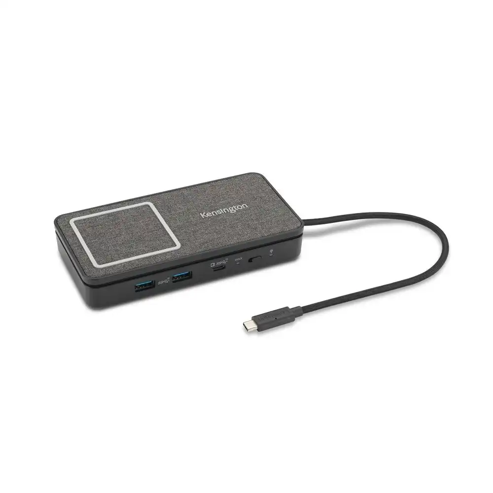 Kensington SD1700P USB-C Mobile Dock w/ Qi Charging/HDMI Ethernet Ports Black