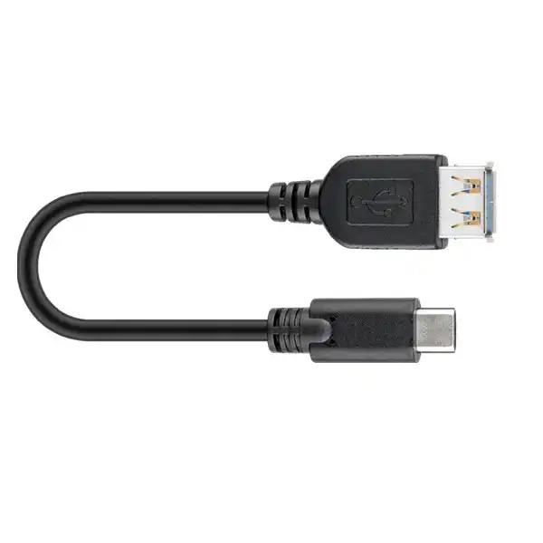 Goobay 20cm USB-A to USB-C Connector Cable Charging Cord For Smartphones Black