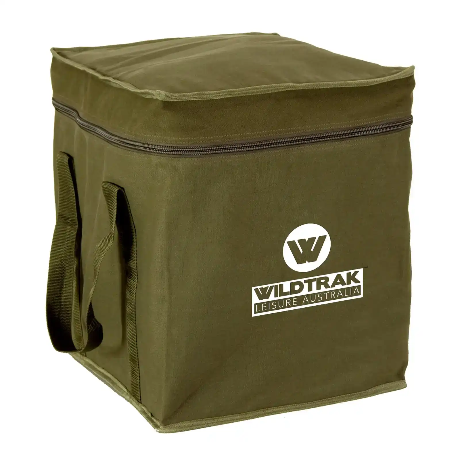 Wildtrak 43cm Cotton Canvas Toilet Bag Outdoor Camping Carry Storage Moss Green