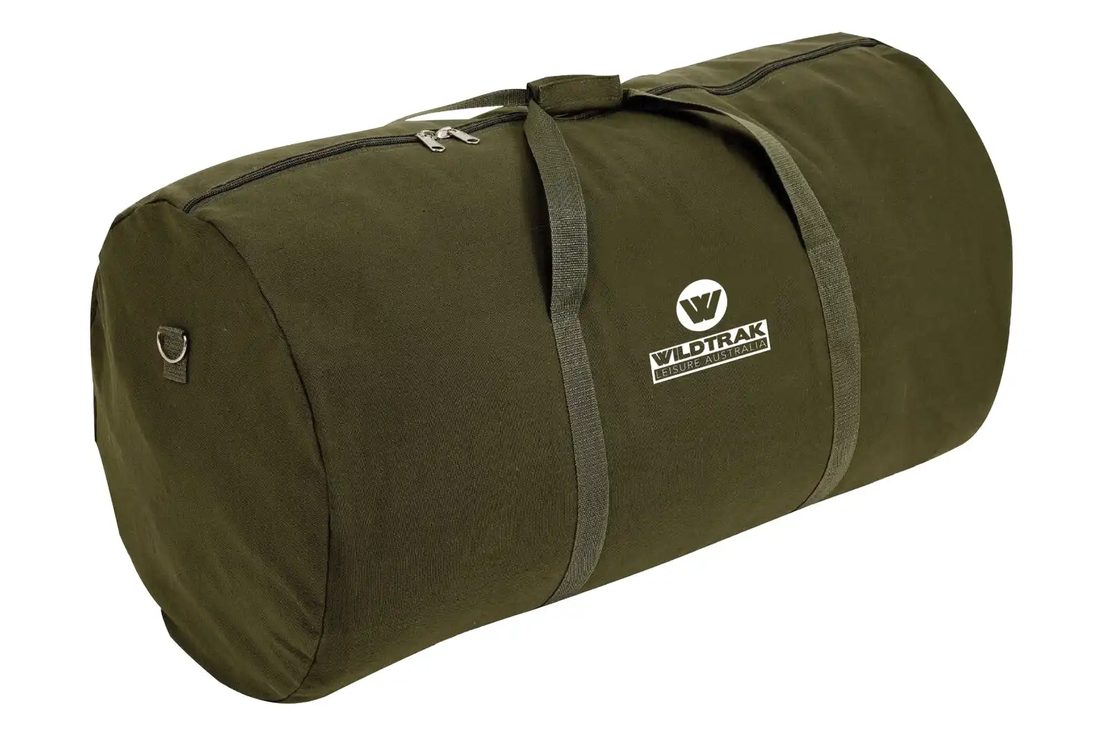 Wildtrak 150x50cm Cotton Canvas Double Swag Bag Camping Carry Storage Moss Green