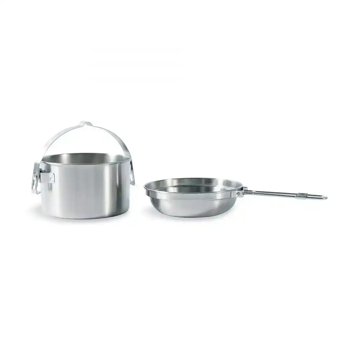 Tatonka Scout Kettle Pot & Pan Set 1.0L Stainless Steel/Lightweight Food/Cooking
