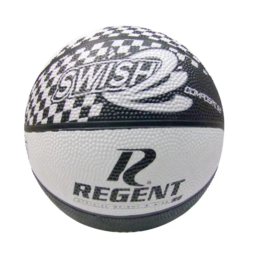Regent Swish Indoor/Outdoor Training Basketball Size 3 Synthetic Rubber WHT/BLK