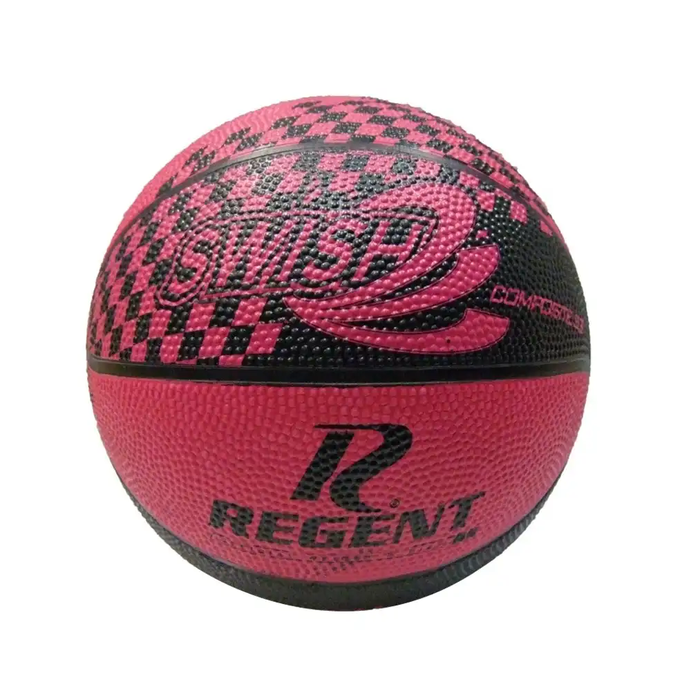 Regent Swish Indoor/Outdoor Training Basketball Size 3 Synthetic Rubber PNK/BLK
