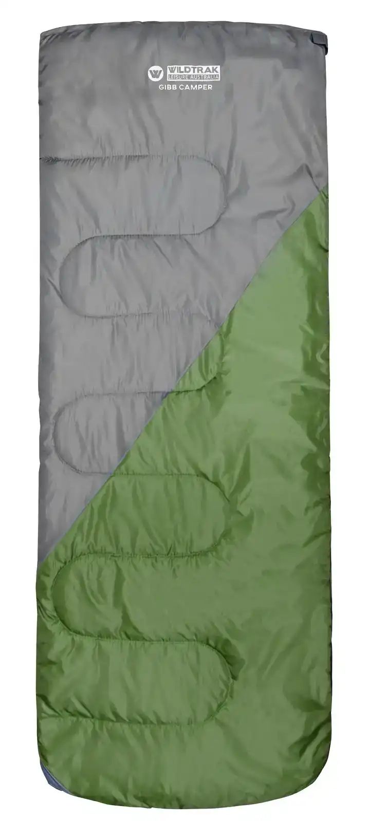 Wildtrak Gibb 180x70cm Camper Sleeping Bag Thermal Camping/Hiking Grey/Green