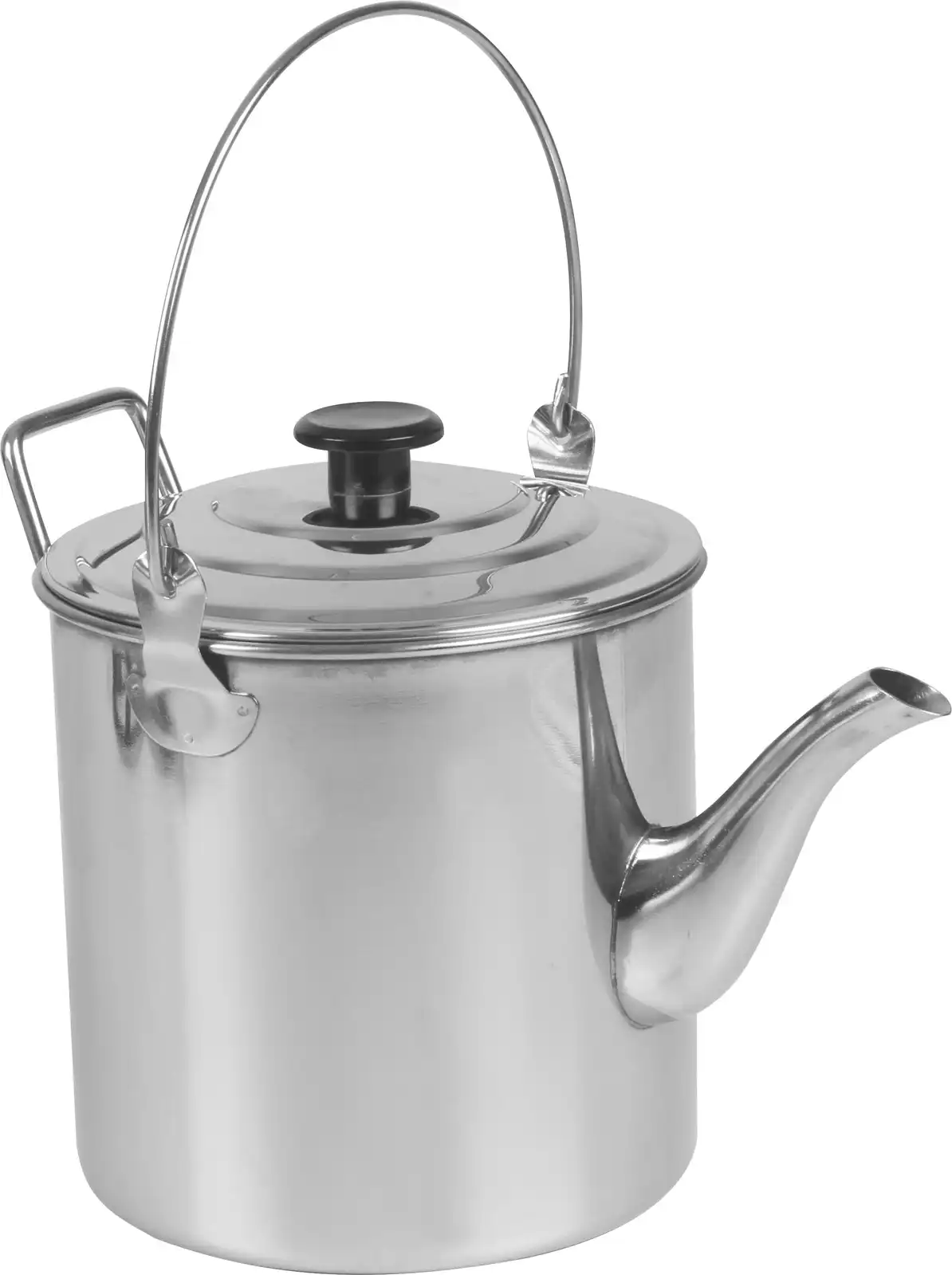 Wildtrak 1800ml Stainless Steel Billy Teapot Camping Water Boiler Container SLV