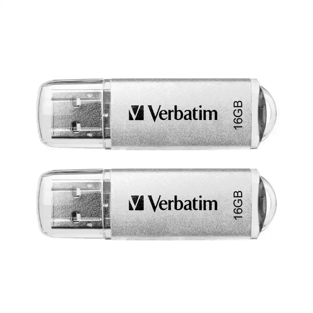 2PK Verbatim Store'n'Go 16GB USB 3.0 Stick Drive Memory Storage f/ Laptop Plat.