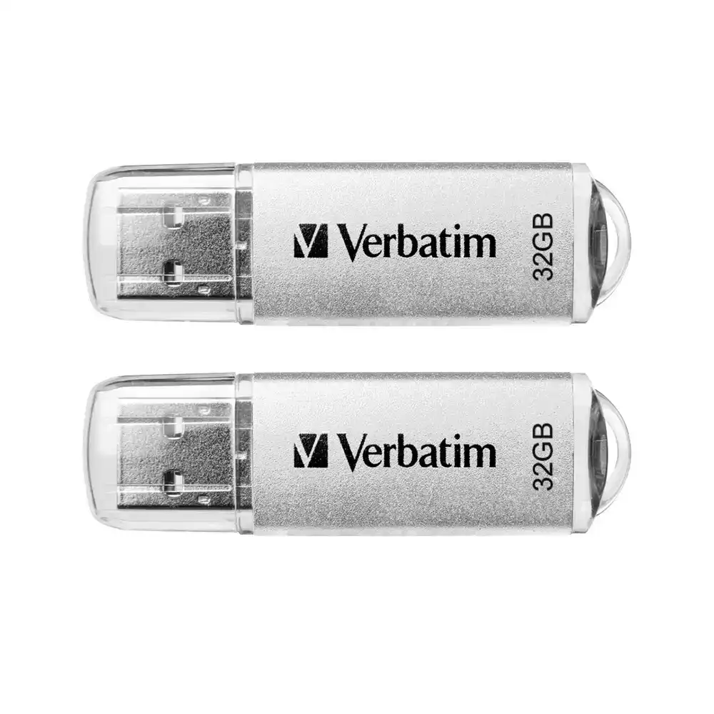 2PK Verbatim Store'n'Go 32GB USB 3.0 Stick Drive Memory Storage f/ Laptop Plat.