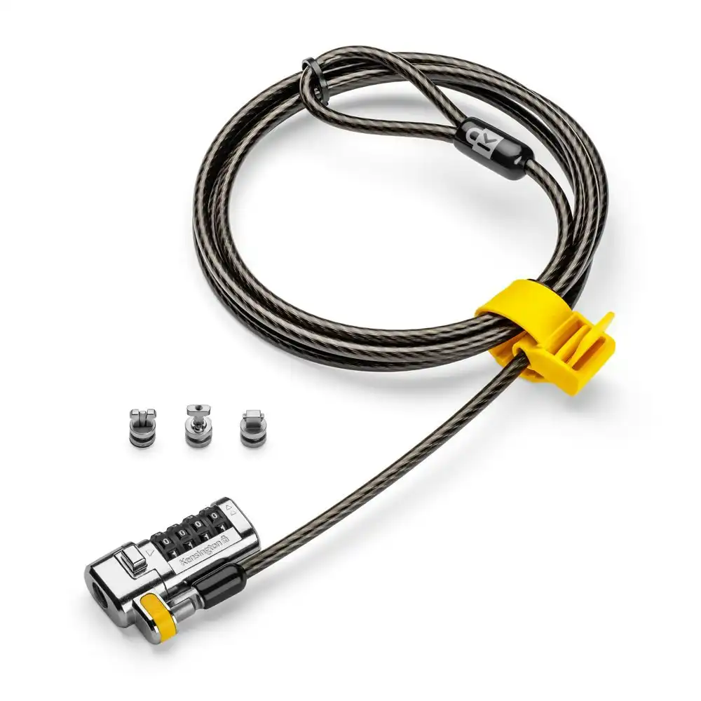 Kensington ClickSafe Universal Combo Lock Cable w/ Tbar/N17/Nano B For Laptop
