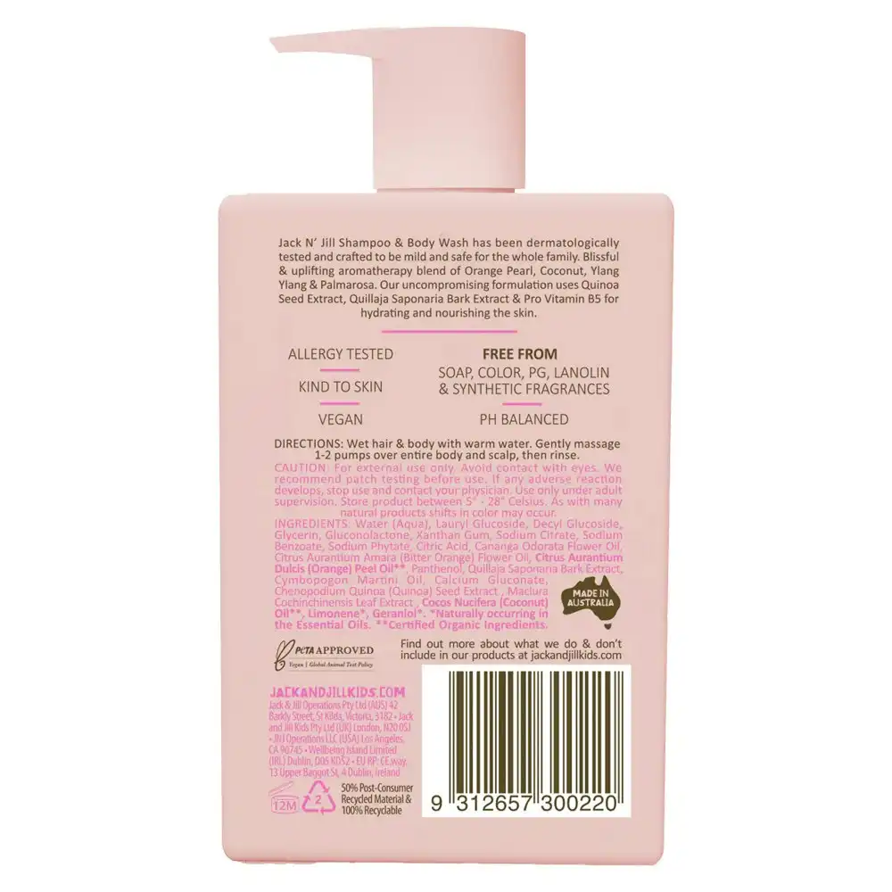 Jack N' Jill Baby 300ml Liquid Shampoo & Body Wash Natural For Sensitive Skin