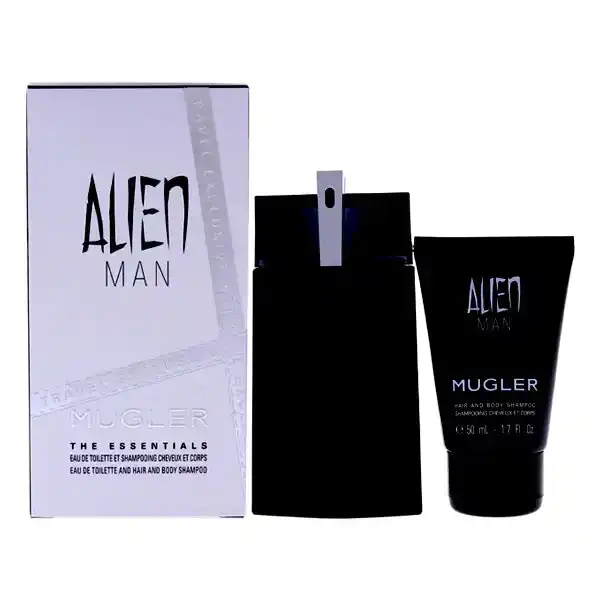 2pc Mugler Alien Men Hair/Body Shampoo EDT Eau De Toilette Fragrance