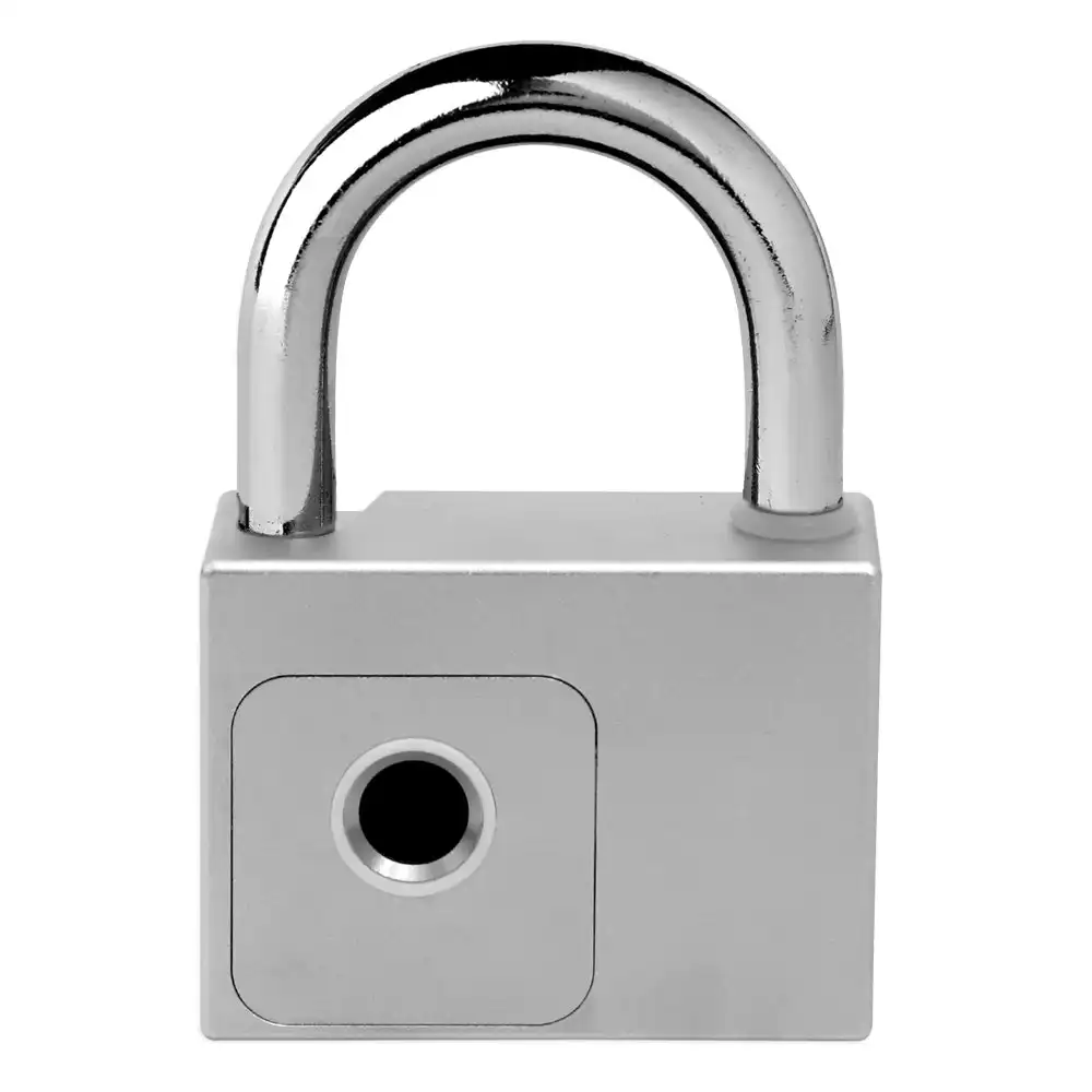 Crest Wireless SmartLock Padlock/Fingerprint USB Rechargeable Safety Lock Silver