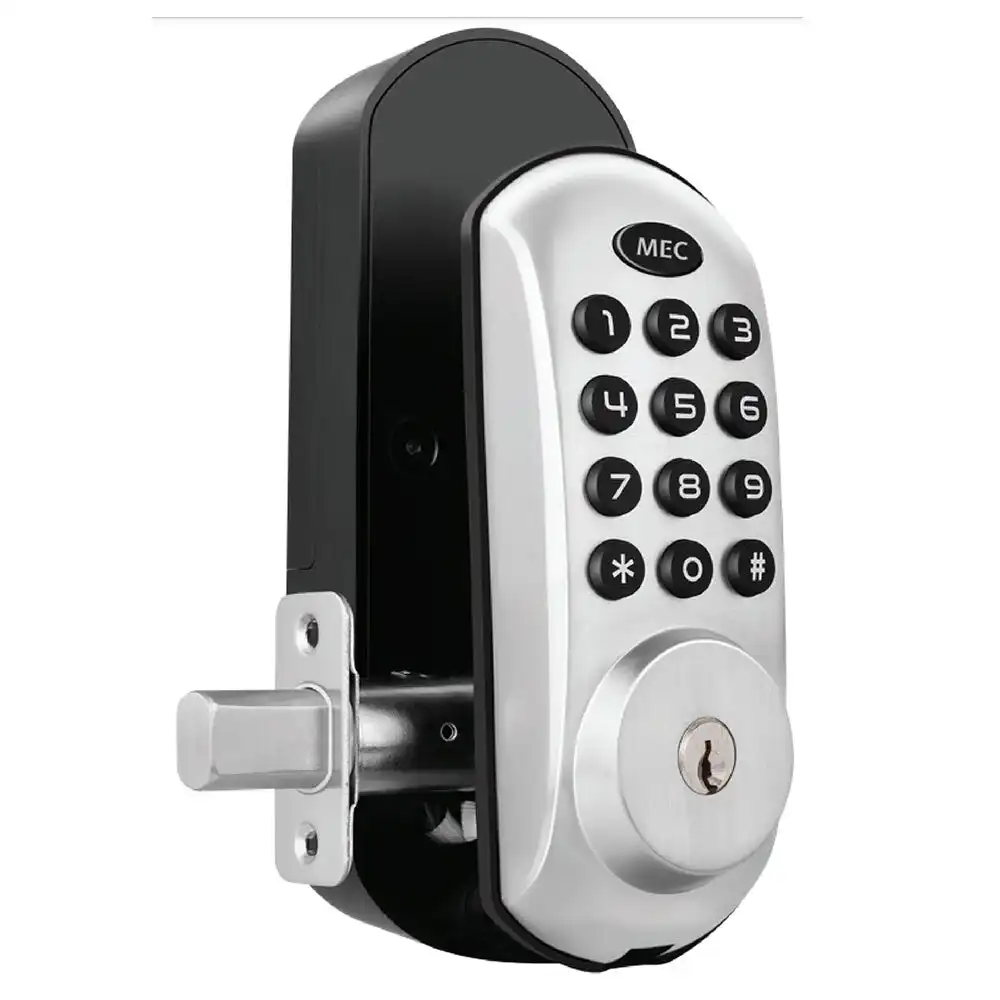Mec Electronic 20 Code IP54 Safety/Security Smart Home Door Lock Deadbolt Chrome