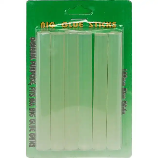 6pc GS11 Transparent 11.2mmx100mm Hot Melt Big Glue Sticks/Adhesive Craft Clear