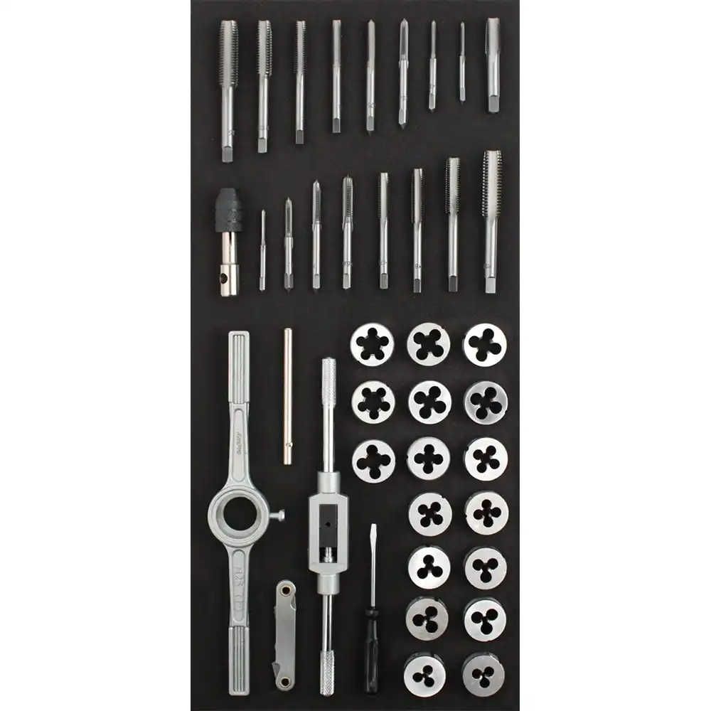 39pc Ampro Heavy Duty Tap and Die Set Imperial Threading Tool Set TS45922