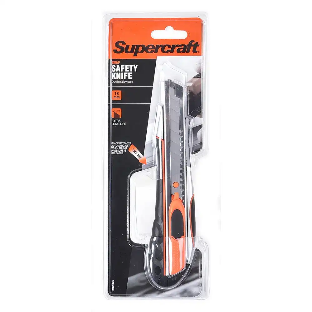 Supercraft Precision 18mm Multipurpose Utility Snap Safety Knife/Box Cutter