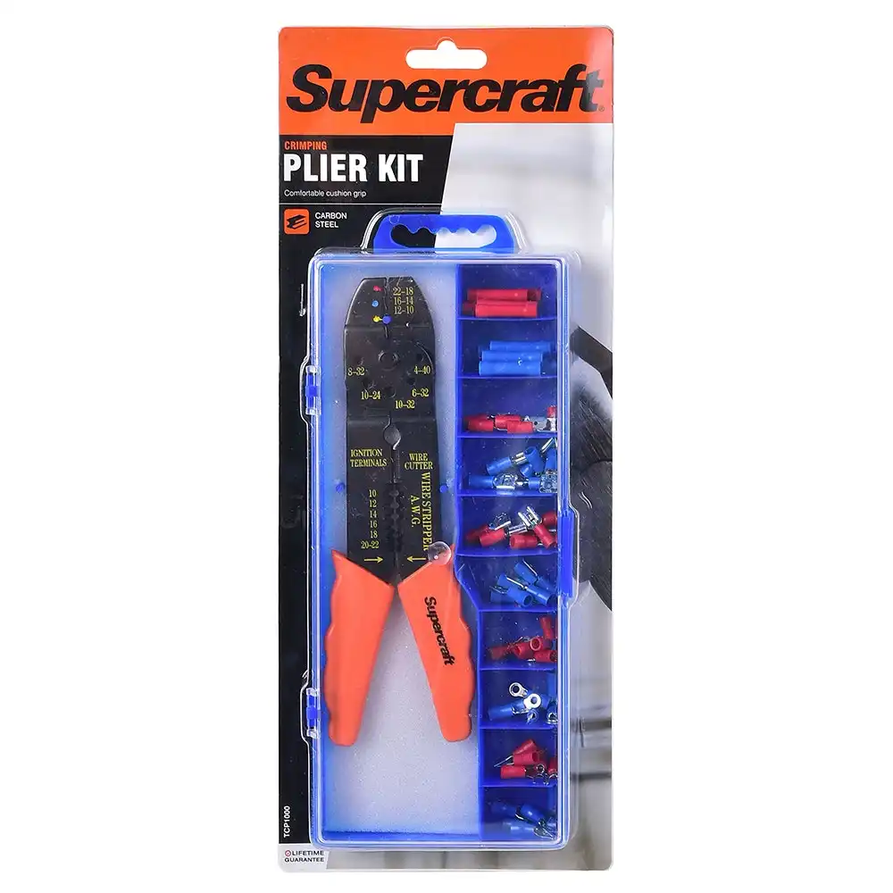 Supercraft Carbon Steel Pliers Cable Crimping/Stripping Electrical Tool Set